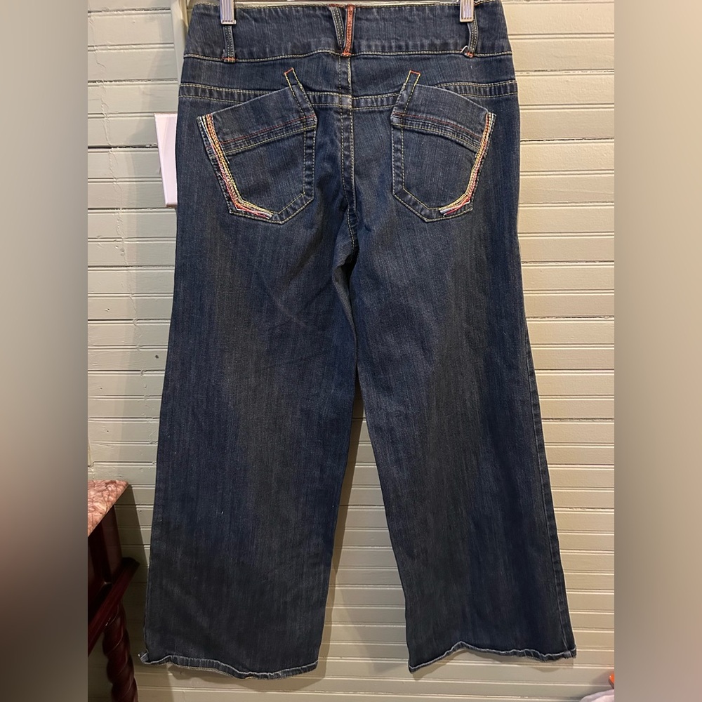🔥 **VINTAGE** Farlow Y2K Distressed Wide Leg Jeans Size 10